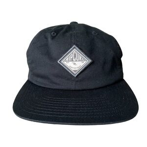 Rip Curl Black Flat-brim SnapBack Hat